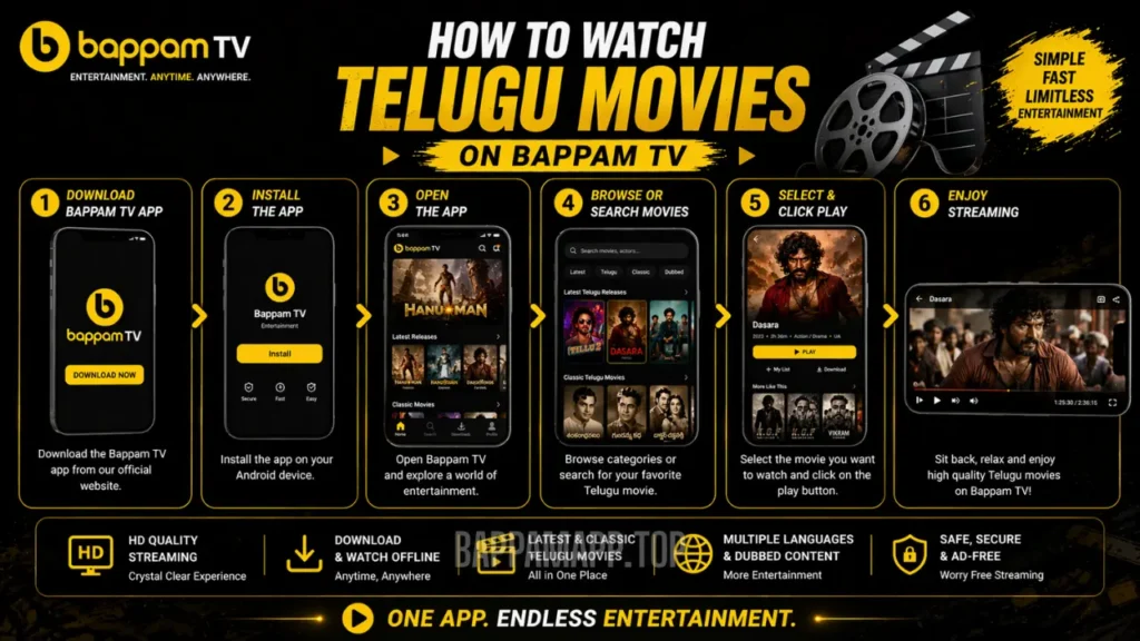 How to Watch Telugu Movies on Bappam TV